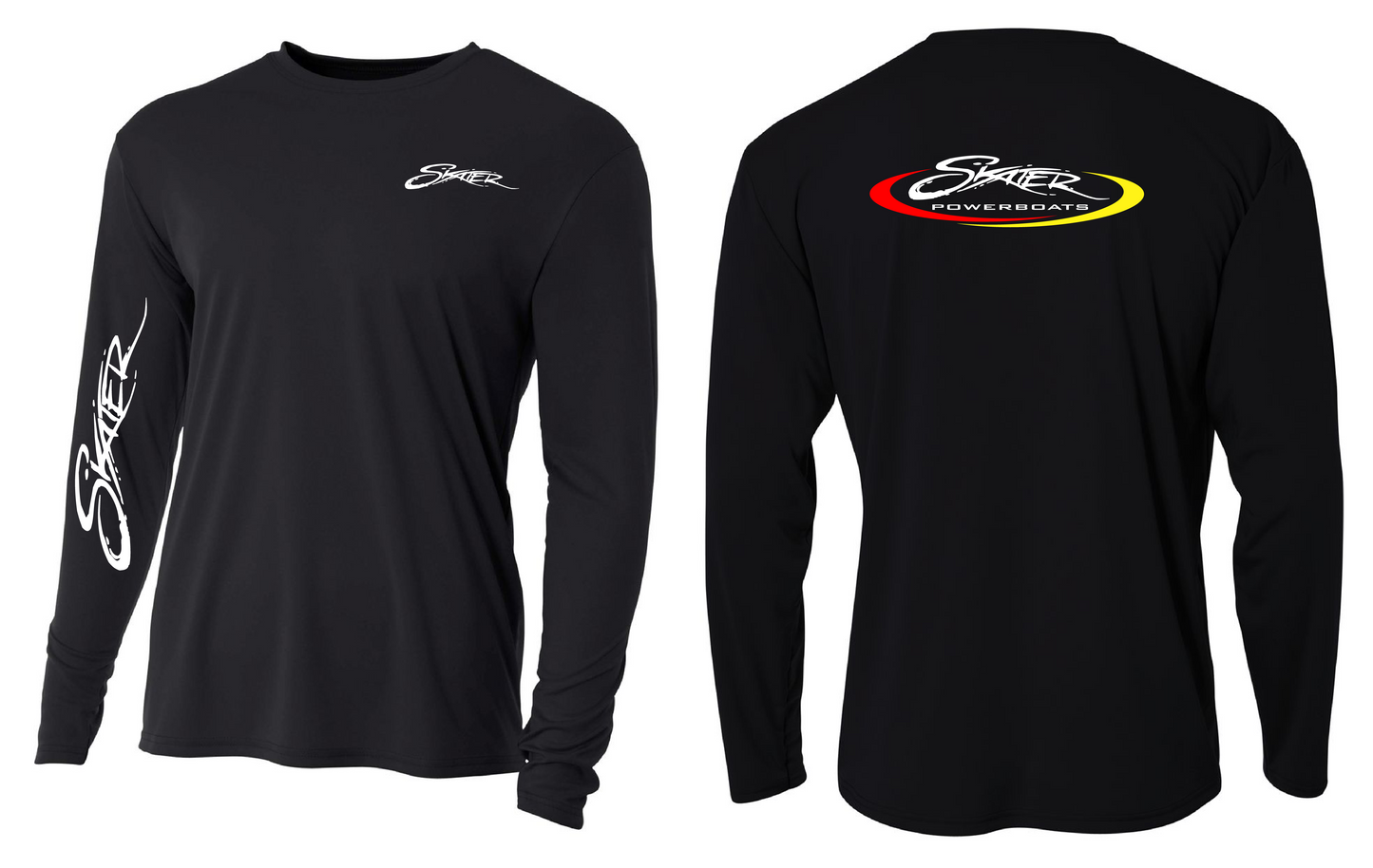 Black A4 100% Polyester UPF Longsleeve