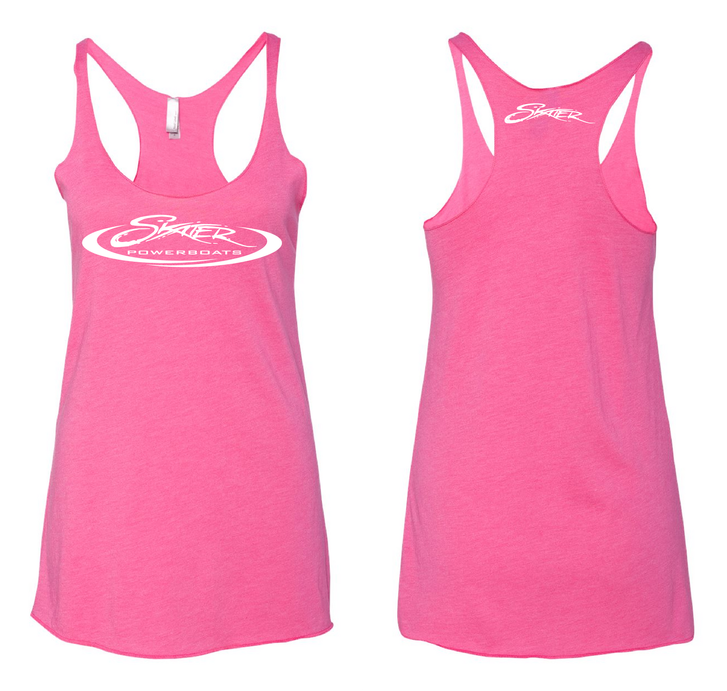 Pink Triblend Racerback Tank Top