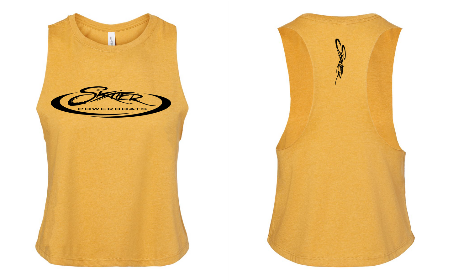 Heather Gold Racerback Cropped Tank