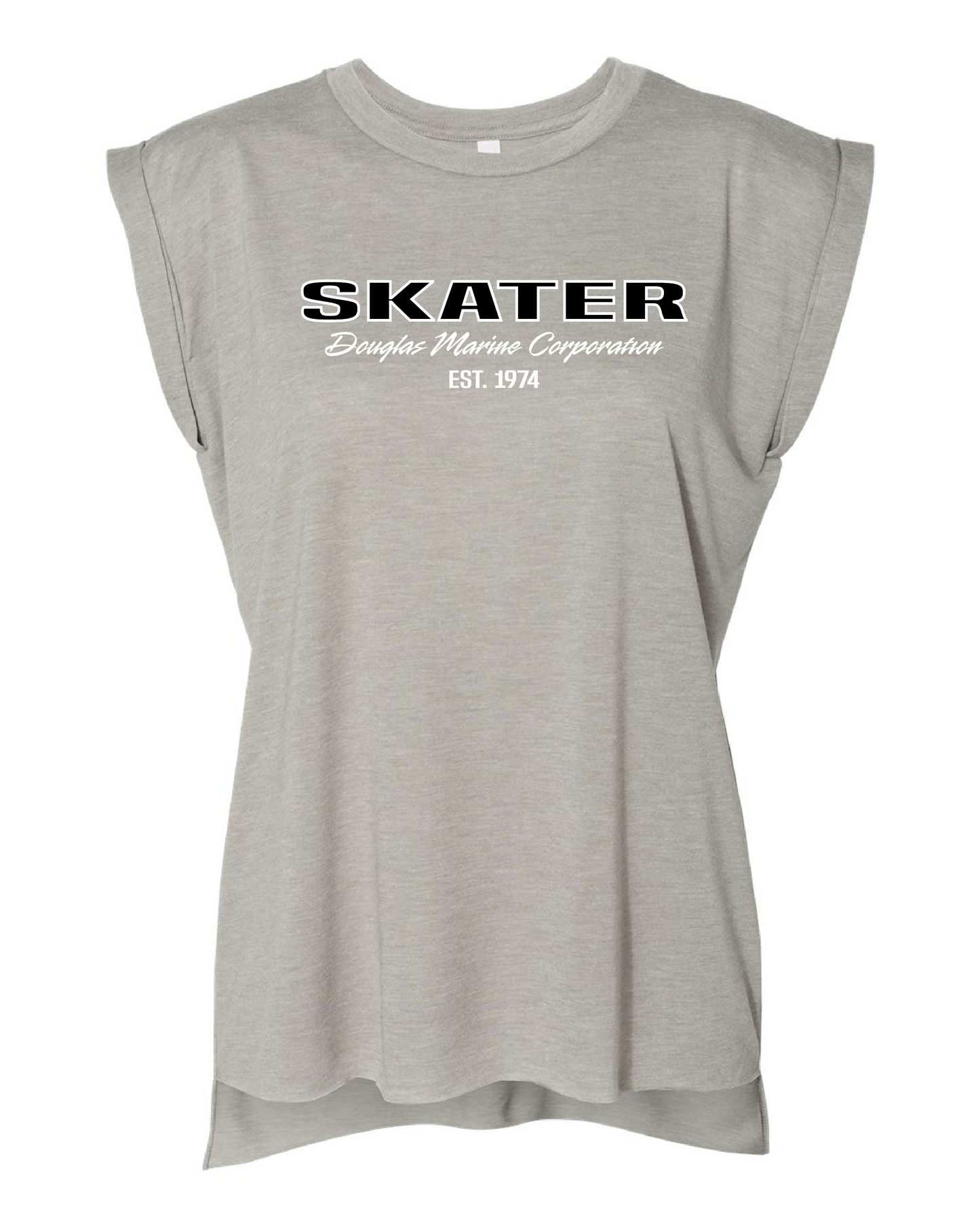 Grey Flowy Muscle Tee