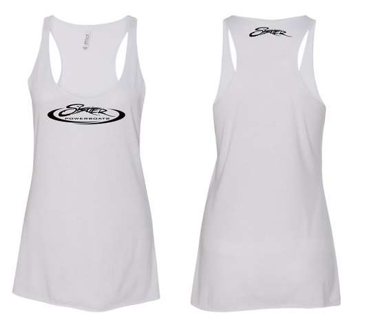 White Triblend Racerback Tank