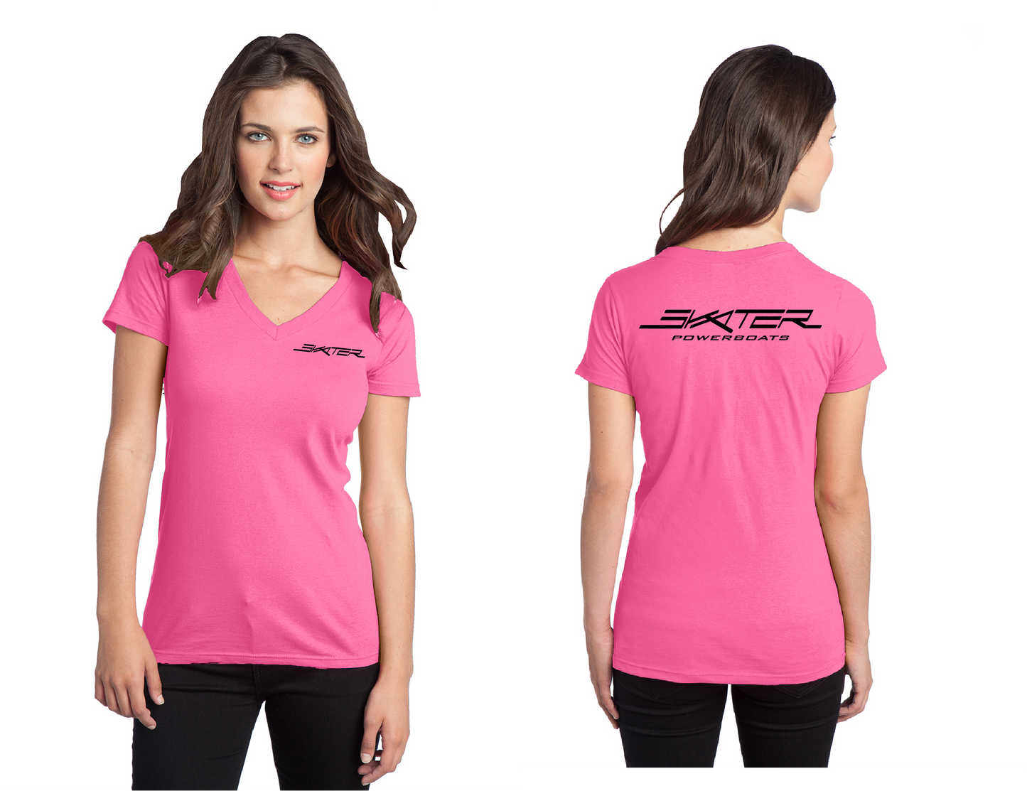 Neon Pink V-Neck T-Shirt