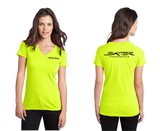 Neon Yellow V-Neck T-Shirt