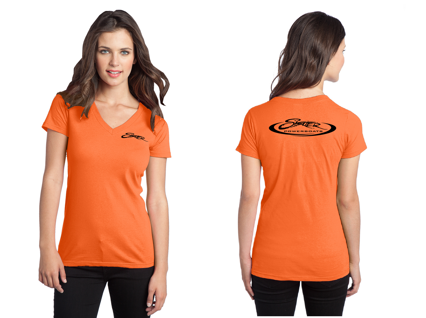 Neon Orange V-Neck T-Shirt