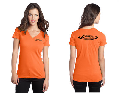 Neon Orange V-Neck T-Shirt